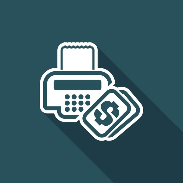 Vectorillustratie van enkele geïsoleerde cash pictogram — Stockvector