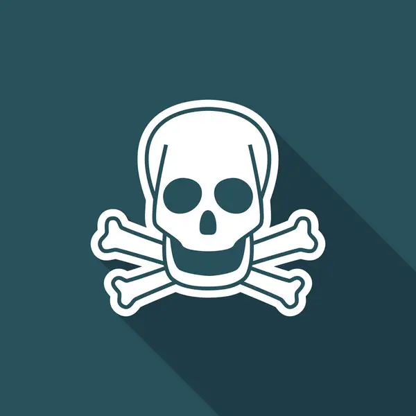 Ilustración vectorial de un único icono de riesgo de muerte aislado — Vector de stock