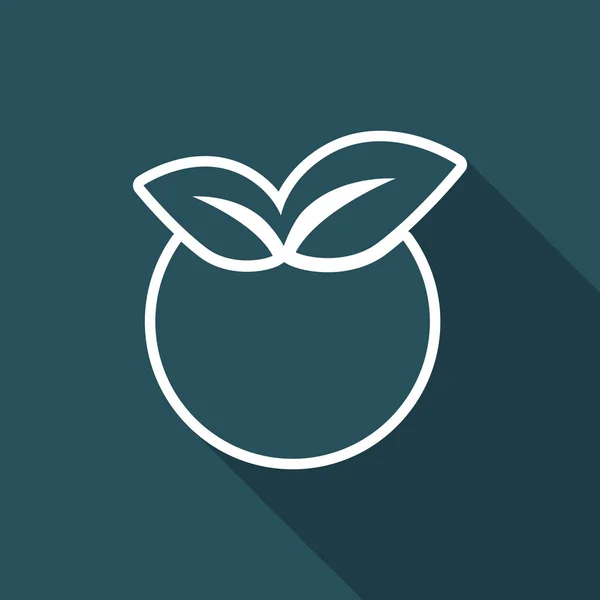 Ilustracja wektorowa pojedynczej pojedynczej ikony jabłka — Wektor stockowy