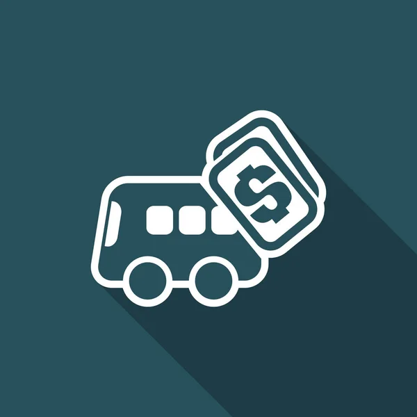 Ilustración vectorial del icono de pago de bus aislado — Archivo Imágenes Vectoriales