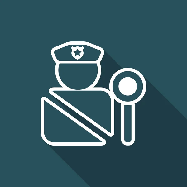 Ilustración vectorial del icono aislado de la policía vial — Vector de stock