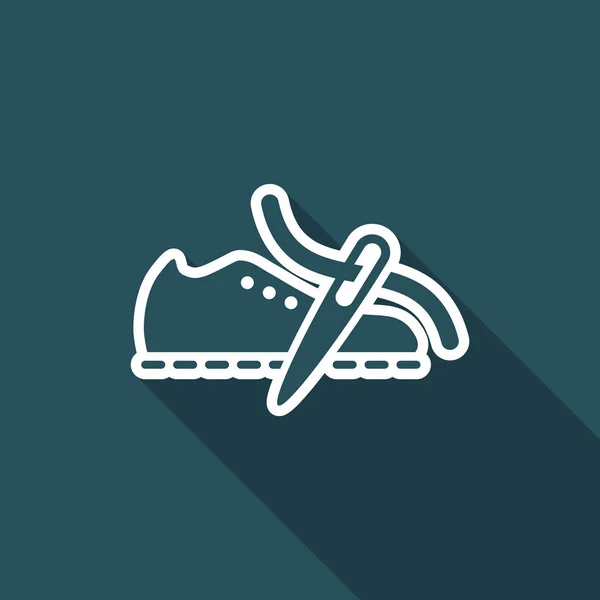 Vektorillustrasjon av enkeltstående sko eller reparasjonsproduksjon – stockvektor