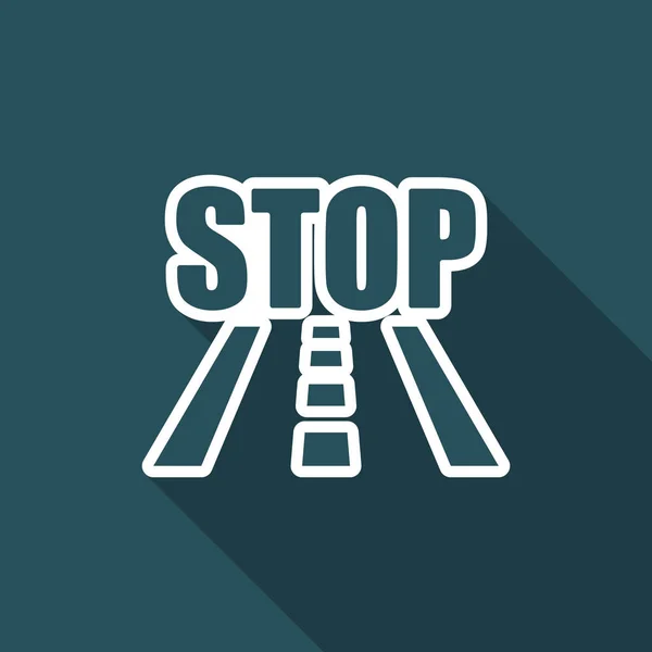 Illustrazione vettoriale dell'icona del singolo stop stradale isolato — Vettoriale Stock