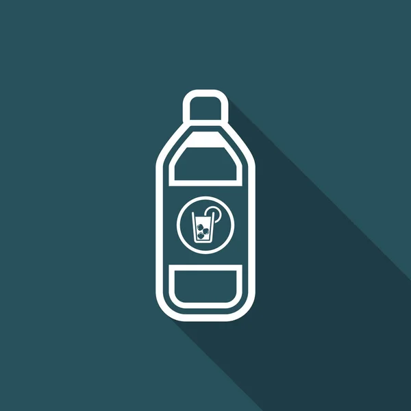 Illustrazione vettoriale dell'icona della bottiglia singola bevanda isolata — Vettoriale Stock