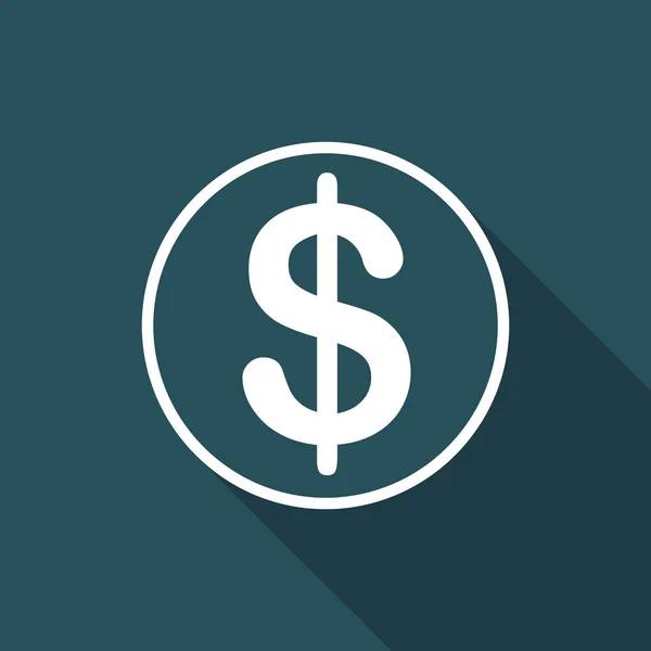 Illustration vectorielle d'une seule icône de dollars isolés — Image vectorielle
