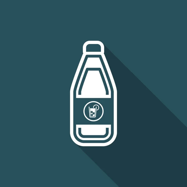 Vector illustratie van enkele geïsoleerde fles pictogram — Stockvector