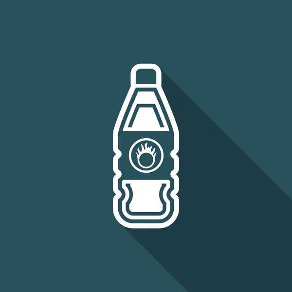Vektorová ilustrace jednoduché izolované ikony nebezpečné láhve — Stockový vektor