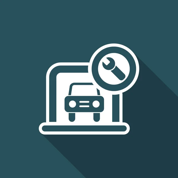 Illustrazione vettoriale dell'icona della scatola di riparazione auto isolata — Vettoriale Stock