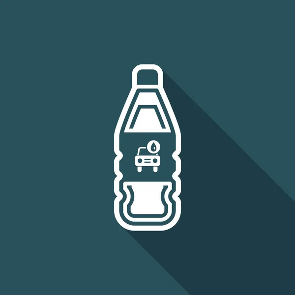 Vectorillustratie van enkele geïsoleerde Autowassen vloeistof fles ic — Stockvector