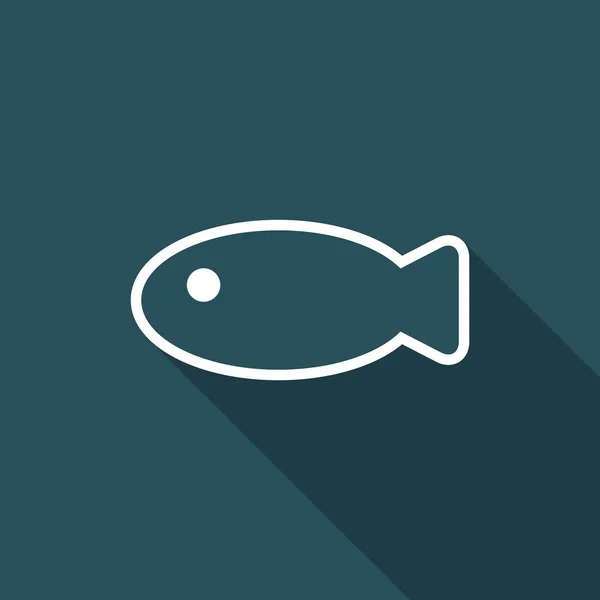 Vektorová ilustrace jedné izolované ikony ryb — Stockový vektor
