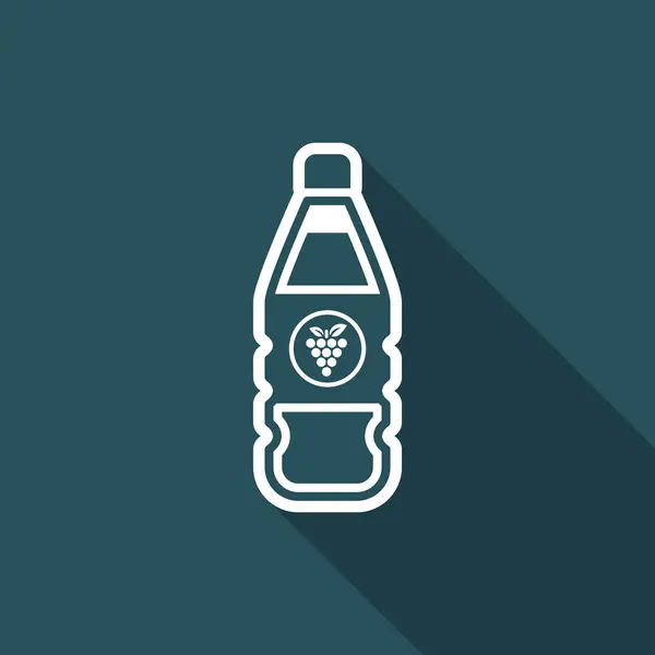 Vectorillustratie van enkele geïsoleerde druiven fles pictogram — Stockvector