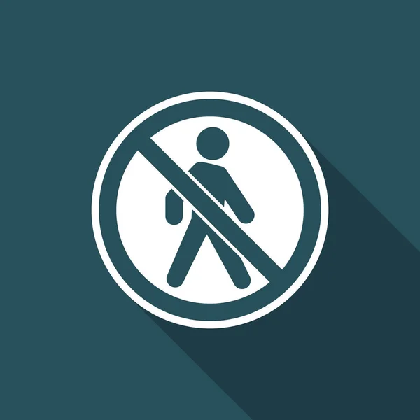 Ilustración vectorial de un único icono prohibido de acceso aislado — Archivo Imágenes Vectoriales