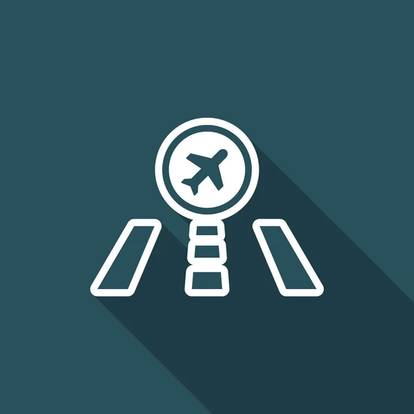 İzole edilmiş tek havaalanı simgesinin vektör illüstrasyonu — Stok Vektör