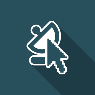 Tek izole anten web simge vektör çizim