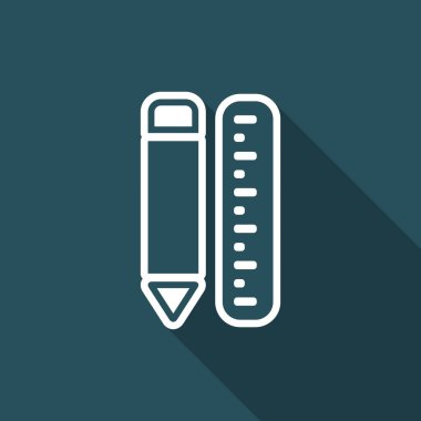 Tek izole tasarım araçlarının vektör illüstrasyonu