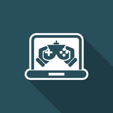 Tek izole video oyun simge vektör çizim