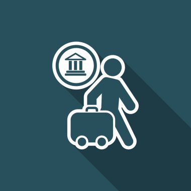 Tek izole seyahat simgesinin vektör illüstrasyonu