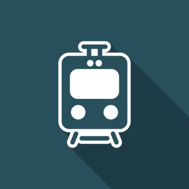 Tek izole tren simgesinin vektör illüstrasyonu