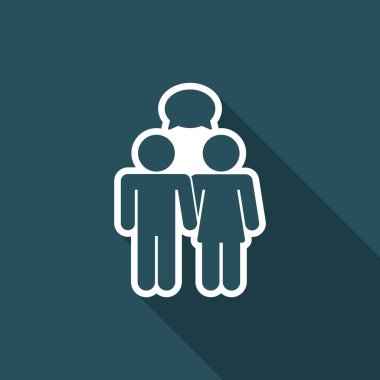 Tek izole çift sohbet simge vektör çizim