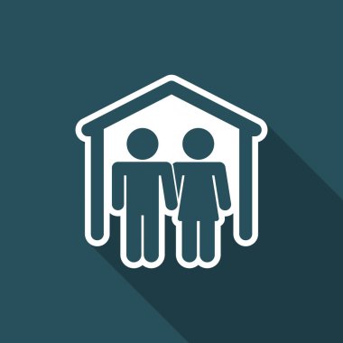 Tek izole düğün simge vektör çizim