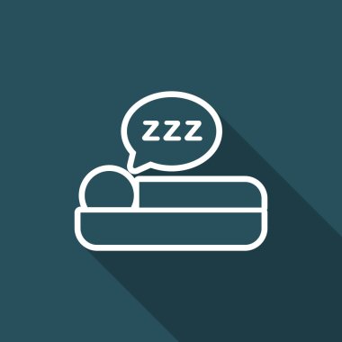 Vektör çizim uyku simgesi