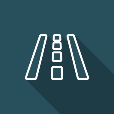 Tek izole yol simgesinin vektör illüstrasyonu