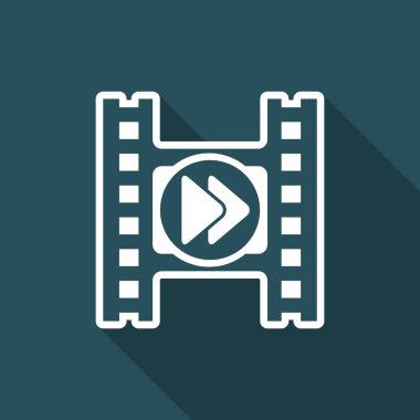 Tek izole video oynatıcı simge vektör çizim