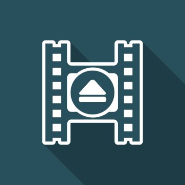 vektör çizim tek izole video çıkarma simgesini