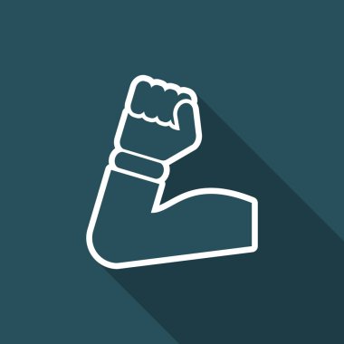 İzole edilmiş tek kas simgesinin vektör çizimi