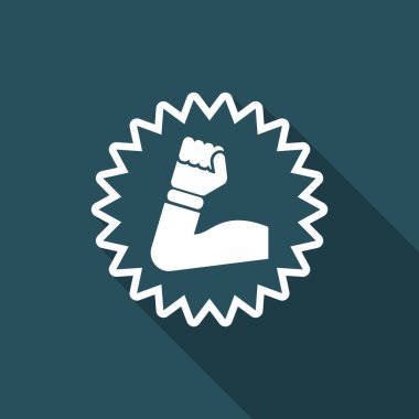 İzole edilmiş tek kas simgesinin vektör çizimi