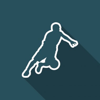 İzole edilmiş tek basketbol ikonunun vektör illüstrasyonu