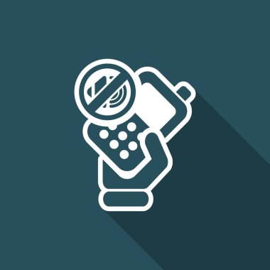 vektör çizim tek izole telefonu kapatma simgesi