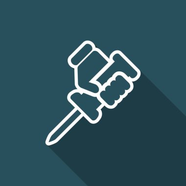 İzole edilmiş tek bir tamir simgesinin vektör illüstrasyonu