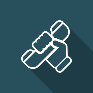 İzole edilmiş tek bir telefon simgesinin vektör illüstrasyonu