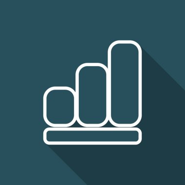 Tek izole artış simge vektör çizim