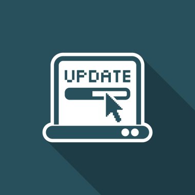 Tek izole güncelleme simgesinin vektör illüstrasyonu