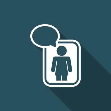 Tek izole sohbet simge vektör çizim