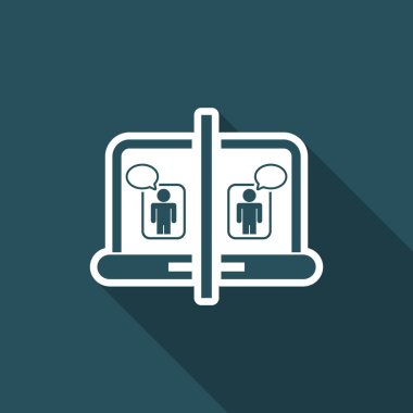 Tek izole sohbet simge vektör çizim