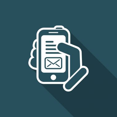 Mesaj smartphone simgesini