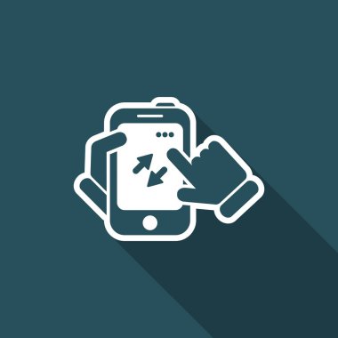 Akıllı telefon ikonu. Dosya aktarımı.