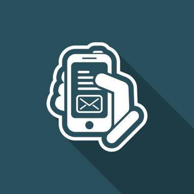 Mesaj smartphone simgesini