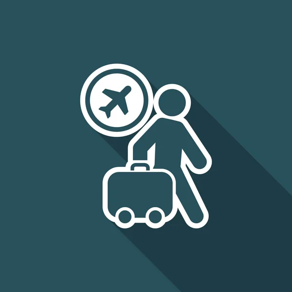 Vector illustratie van enkele geïsoleerde luchthaven pictogram — Stockvector
