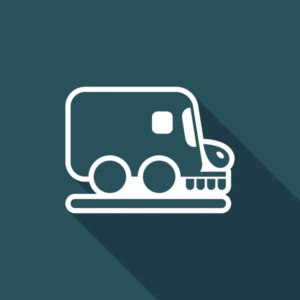 Ilustração vetorial do ícone isolado do limpador de estradas — Vetor de Stock
