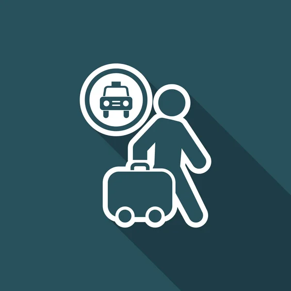 Vektorové ilustrace jediného izolované taxi nádraží ikony — Stockový vektor
