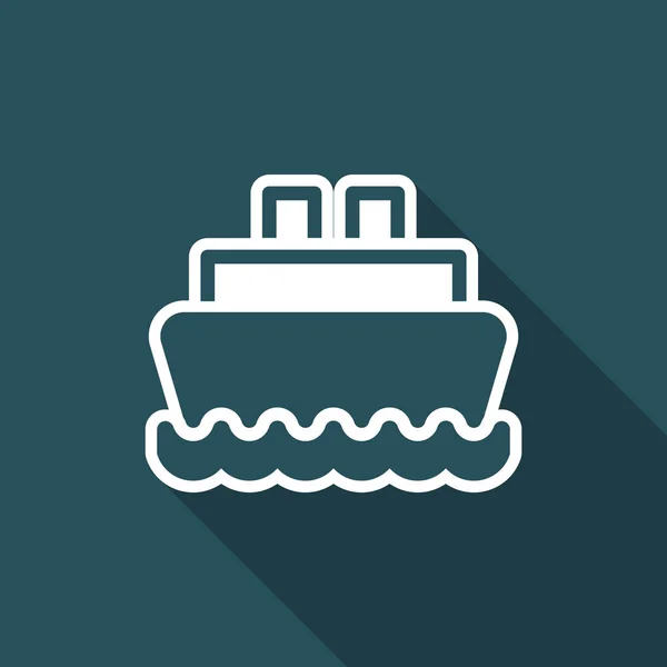 Vector illustration of single isolated boat icon — Stock Vector