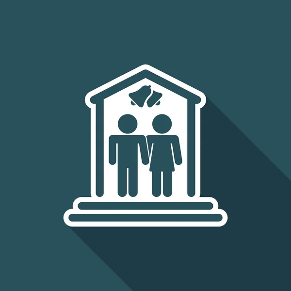 Vector illustration of wedding icon — Stock Vector