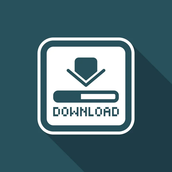 Ilustração vetorial do ícone de download isolado único —  Vetores de Stock