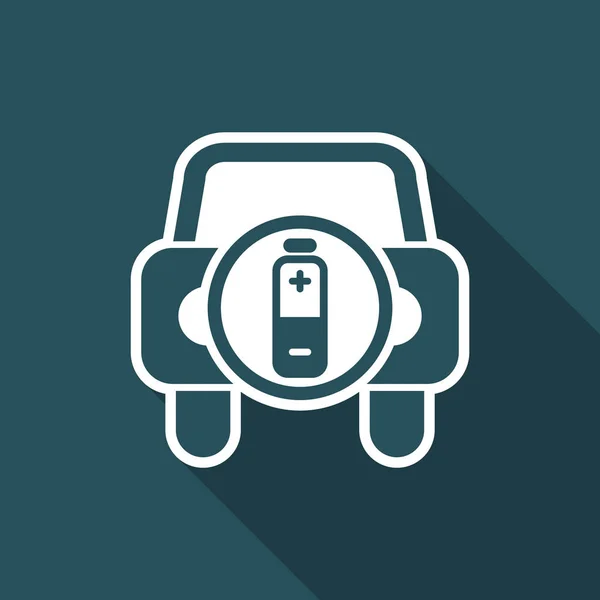 Illustration vectorielle de l'icône de batterie de voiture isolée — Image vectorielle