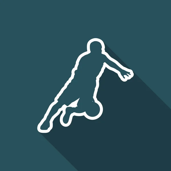 İzole edilmiş tek basketbol ikonunun vektör illüstrasyonu — Stok Vektör