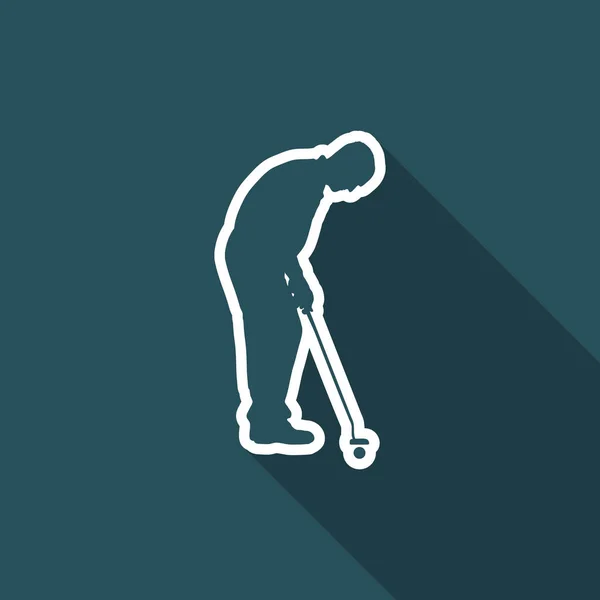 単一の孤立したゴルフアイコンのベクトルイラスト — ストックベクタ